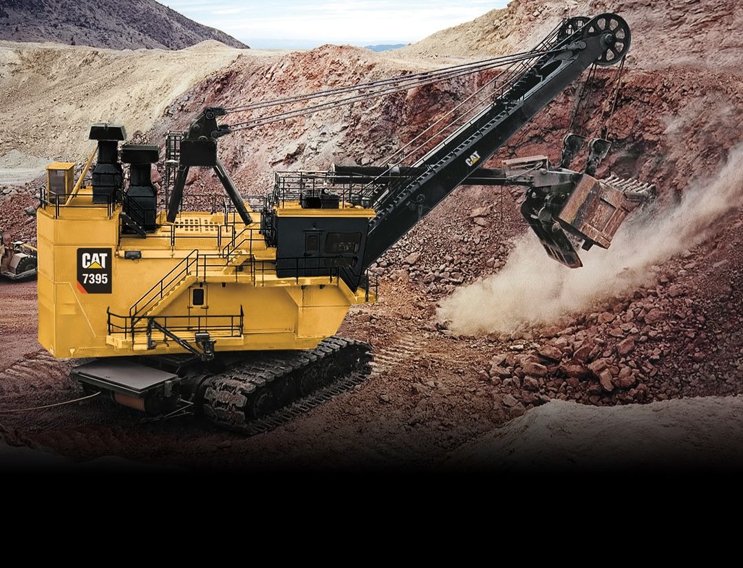 Pala de cable CAT 7395 para la que se fabrican partes y repuestos a medida